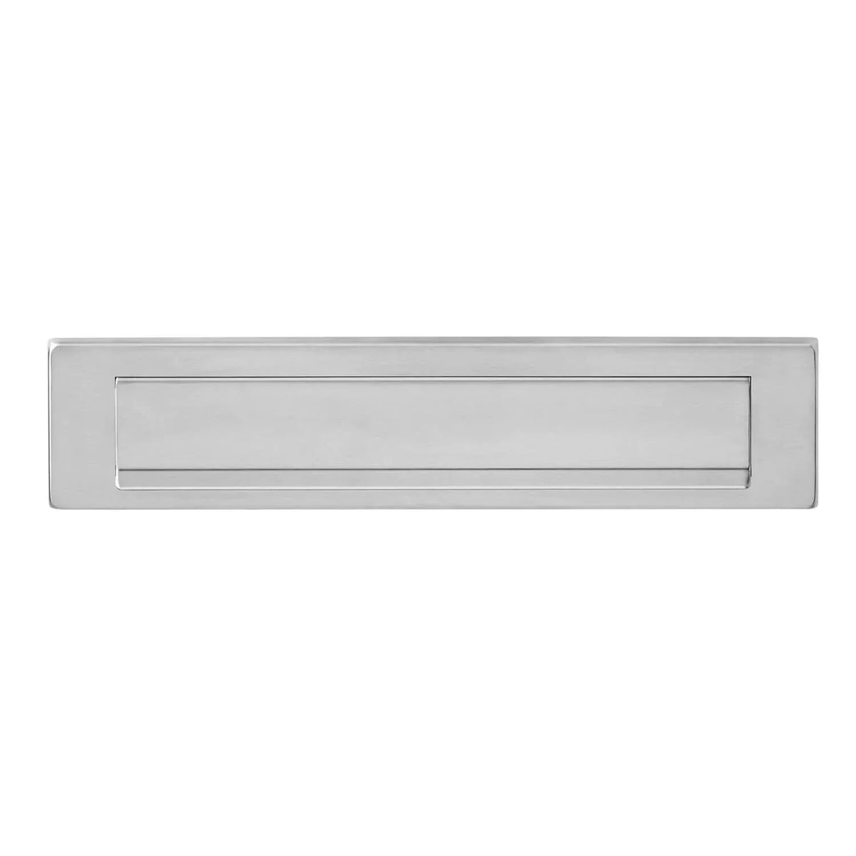 Brievenbusklep installeren: Intersteel briefplaat met klep en regenrand, rvs geborsteld, 340 x 76 mm