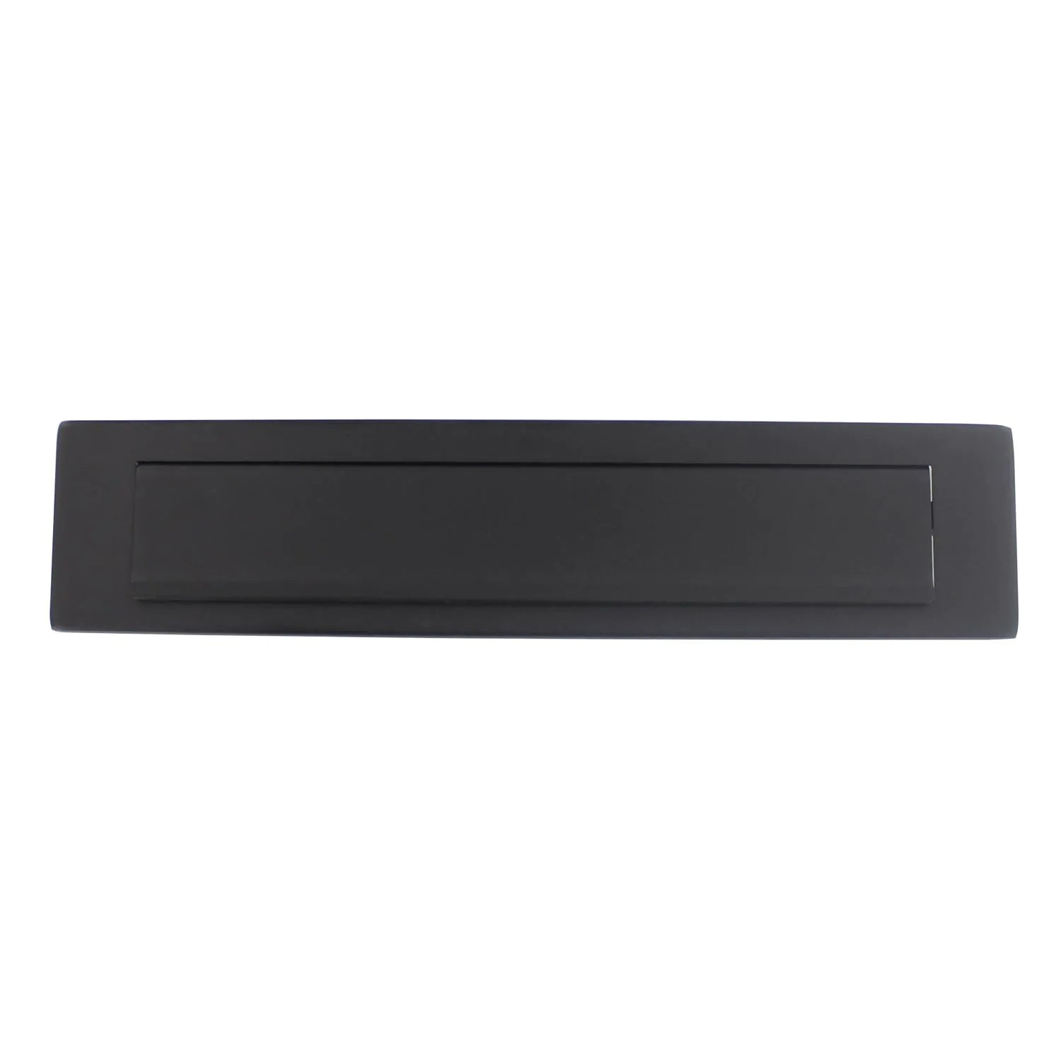 Intersteel Brievenbus met klepregenrand rvsmat zwart