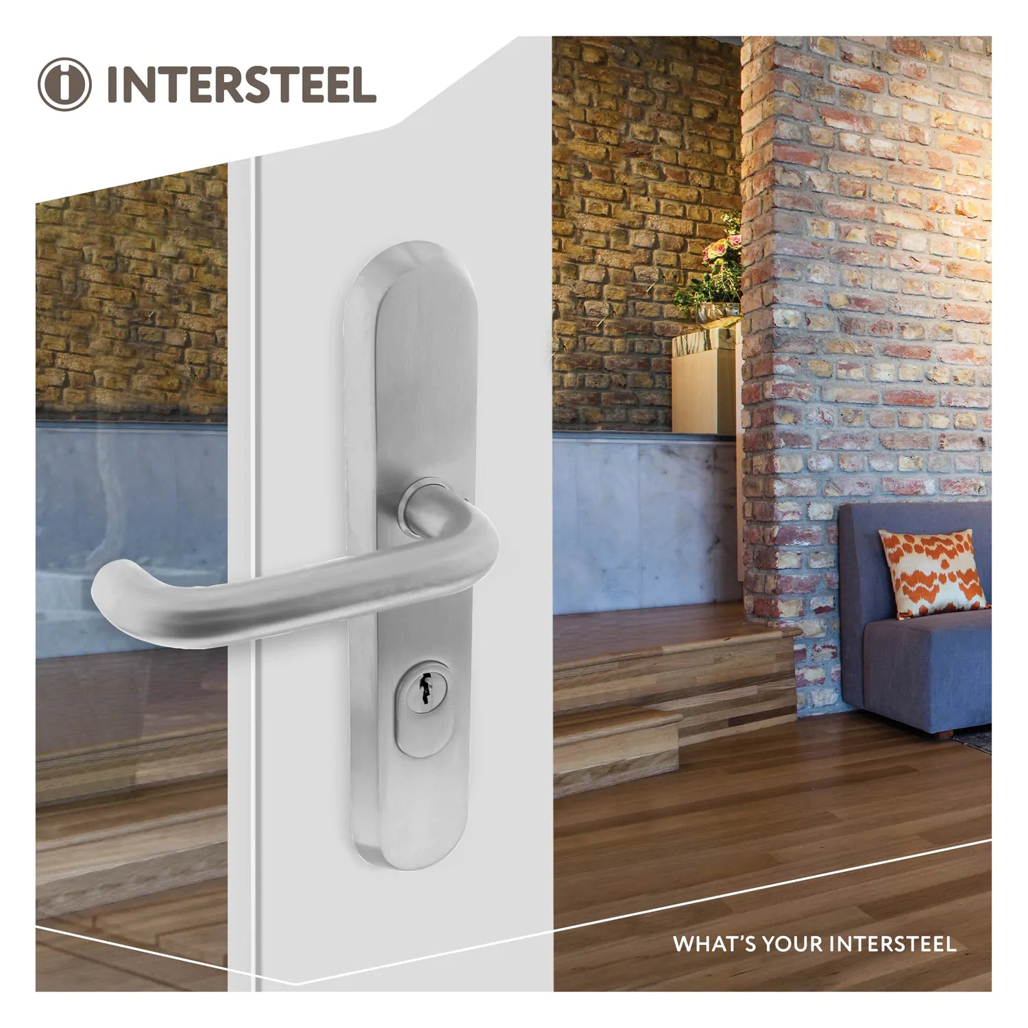 Intersteel Veiligheidsbeslag SKG3 profielcilindergat met kerntrekbeveiliging achterdeurbeslag rvs geborsteld PC72 2