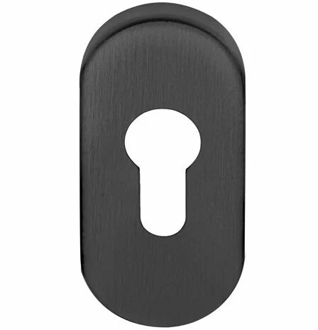 Grijs Profielcilinder Rozet Ovaal