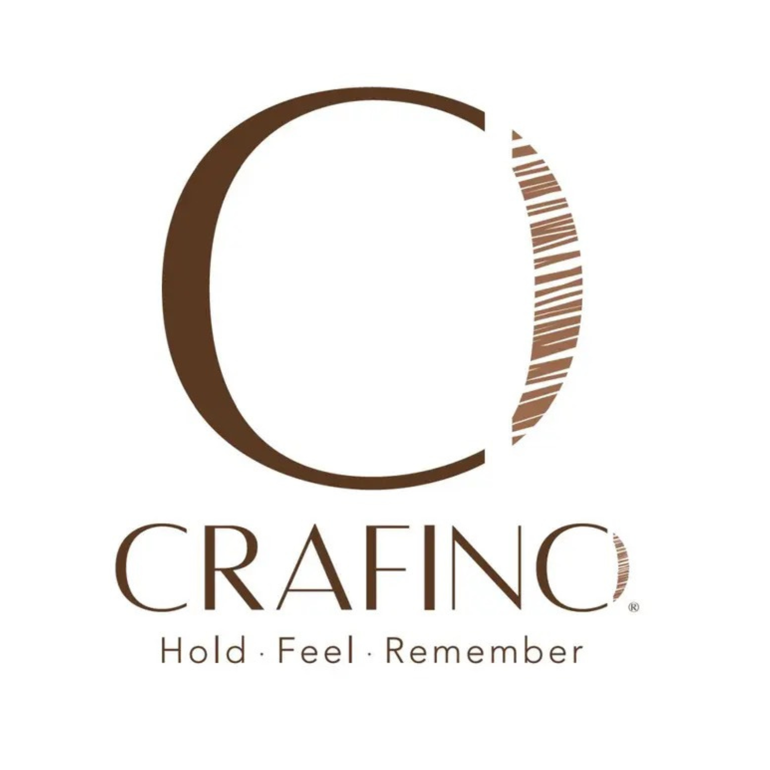Crafino logo – Belgian handmade door hardware of solid brass in warm, timeless finishes.