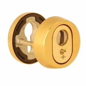 Messing gepolijst veiligheidsrozet Rond