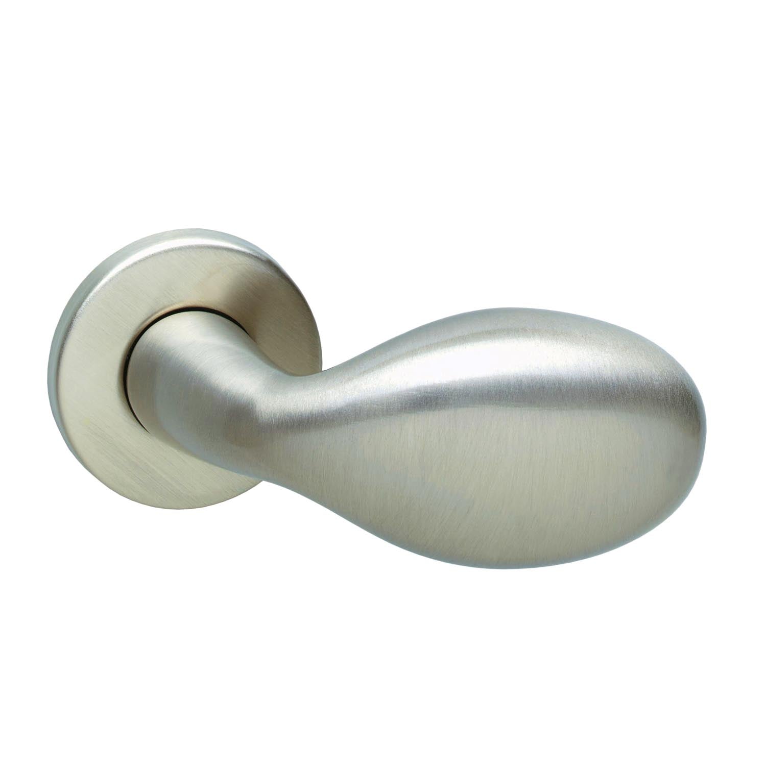 Intersteel Knopkruk Druppel op rozet nikkel mat