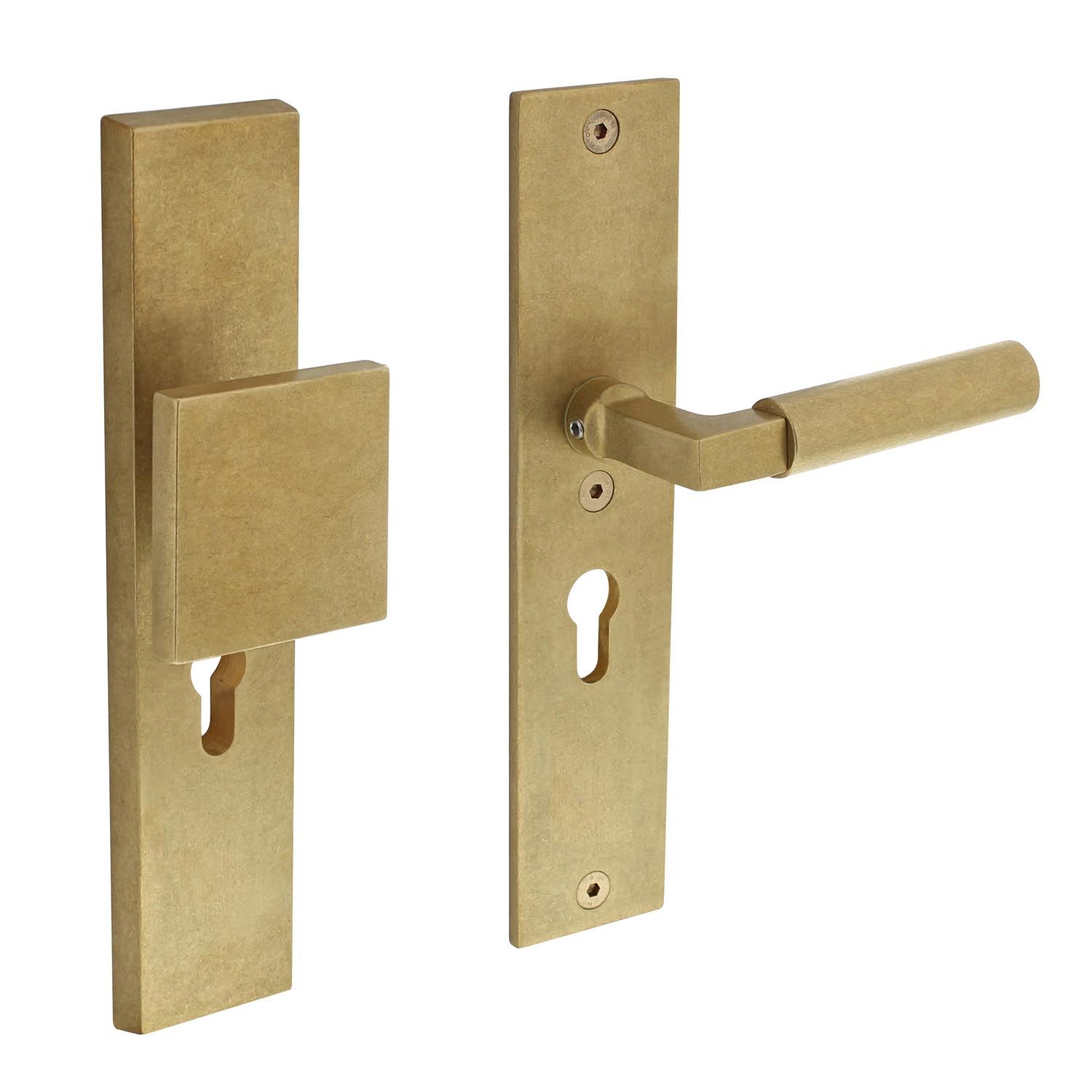 Intersteel Veiligheidsbeslag SKG3 profielcilindergat rechthoekig messing getrommeld PC55