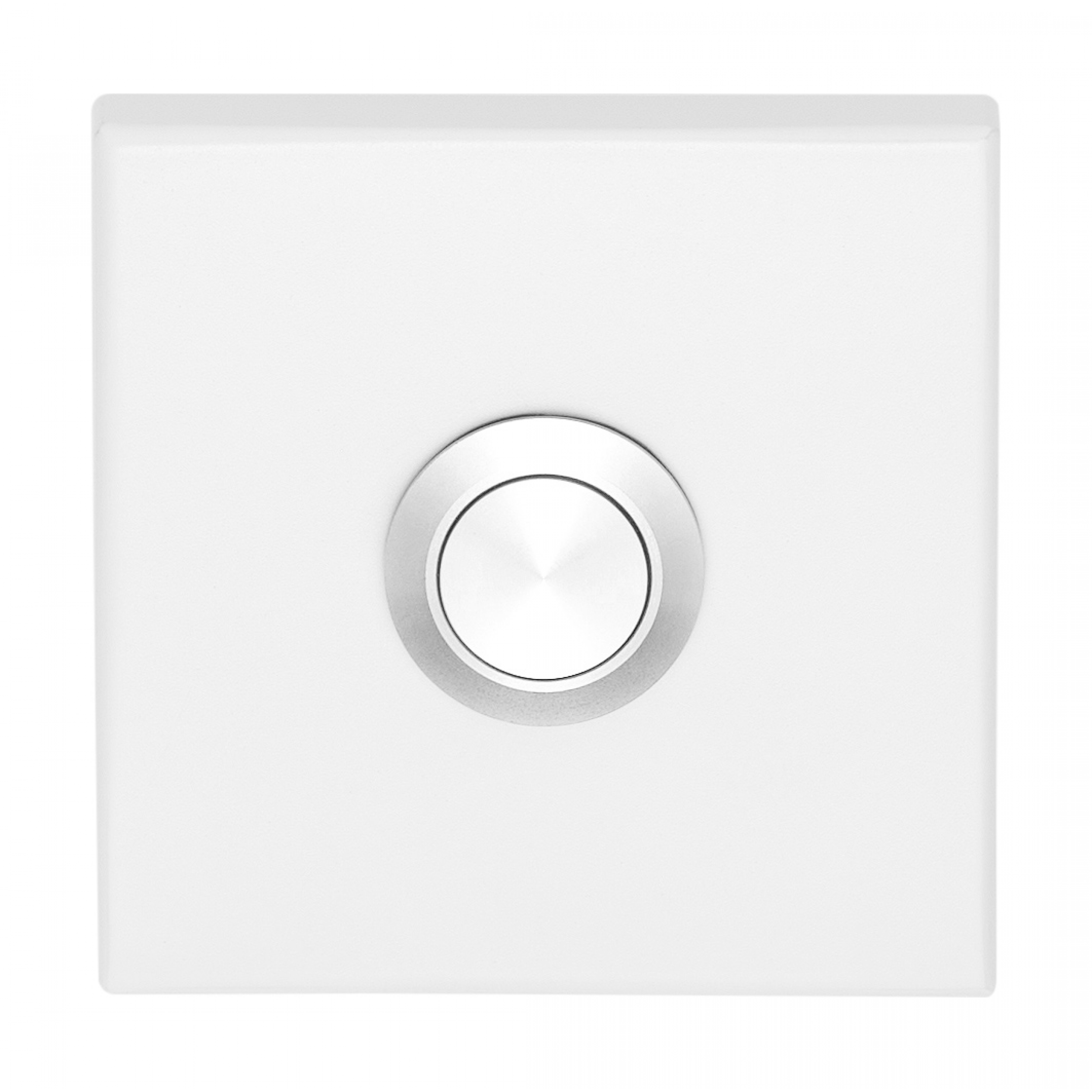 Formani LSQ50 witte vierkante beldrukker RAL 9010 voor moderne voorgevel