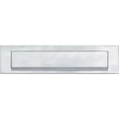 Chroom briefplaat, strak modern voordeurpost