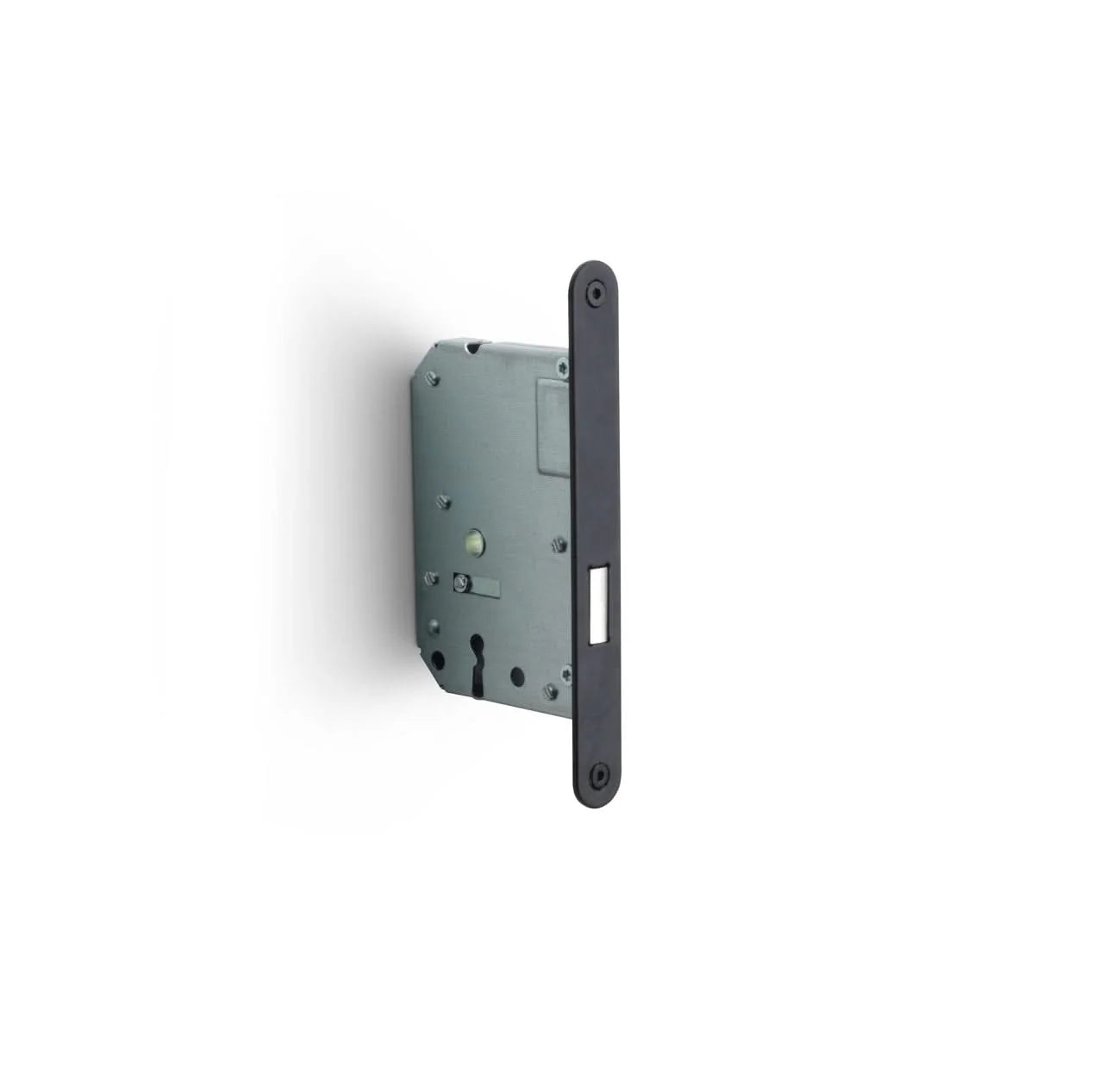 Gun metal kastslot voor afsluitbare woonkamer-, slaapkamer- en archiefkast — donker-metalen klavier of cilinder kastslot in PVD-coating voor moderne villa met design-statement meubel.