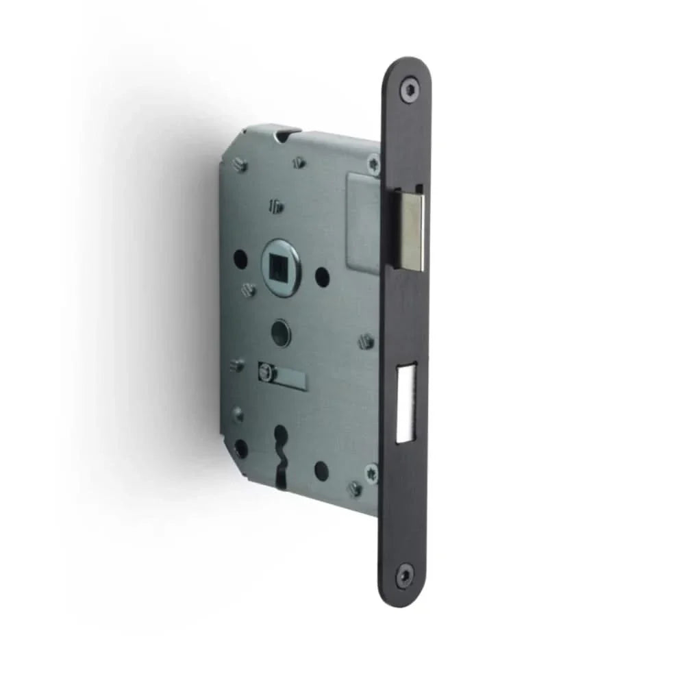 Formani BASICS LBLA-N56 deurslot sleutel afgerond PVD gun metal — gun metal klavierslot voor klassieke binnen-deur met klavier-sleutel en SL56 doorsnede in donker-metalen PVD-coating.