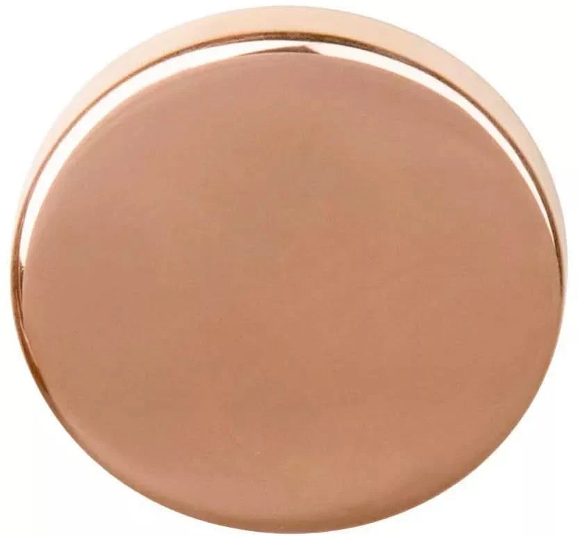 Formani BASIC LBN50 6mm PVD Gepolijst Koper blindplaatje — dichte cosmetische rozet zonder doorvoer voor afdekken oud krukgat in binnendeur, warm koper-PVD voor renovatie zonder slot.