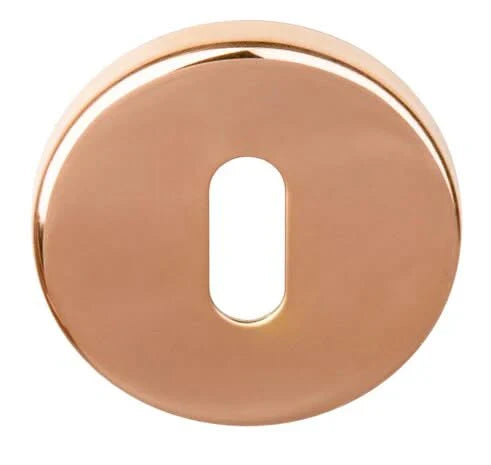 STERK OVAL 1710 en KVADRAT 1710, Aprile Premium/Prestige rond en vierkant, Olivari, Intersteel Shiraat, DND Fine en HDD Pro Retro Rosa koper sleutelplaatjes — rond en vierkant rozet voor sleutelgat klassieke binnendeur in koper-PVD.