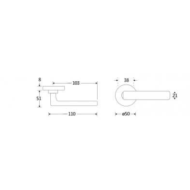 Artitec Deurkruk op rozet Padania/Vivo glans chroom