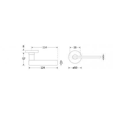 Artitec Deurkruk op rozet Piatto/Vivo mat chroom
