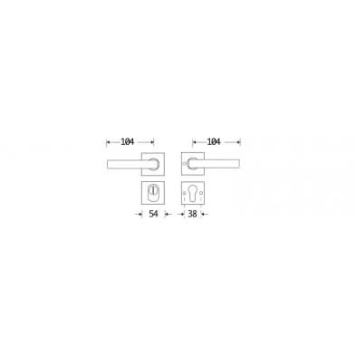 Artitec Mi Satori SKG3 kruk/kruk op rozet Kare m/ KTB glans nikkel / glans chroom