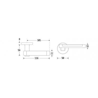 Artitec Deurkruk op rozet Dual/Vivo glans nikkel