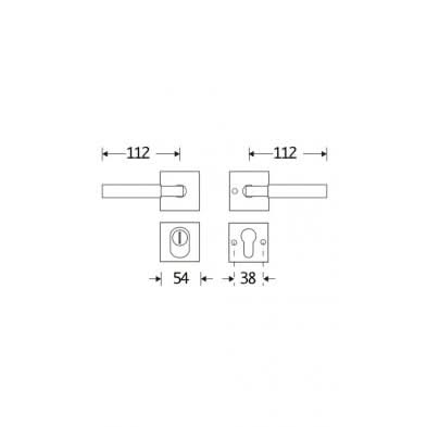 Artitec Mi Satori SKG3 kruk/kruk op rozet Bauhaus m/ KTB mat nikkel / mat nikkel PVD