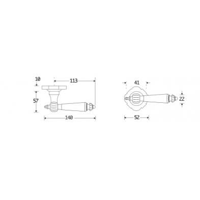 Artitec Deurkruk op rozet Nouveau messing gelakt
