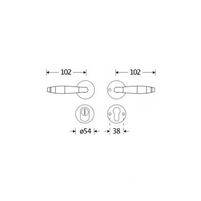 Artitec Mi Satori SKG3 kruk/kruk op rozet Bonton ebben m/ KTB antiek nikkel/antiek chroom