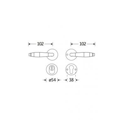 Artitec Mi Satori SKG3 kruk/kruk op rozet Bonton Palissander m/ KTB messing ongelakt