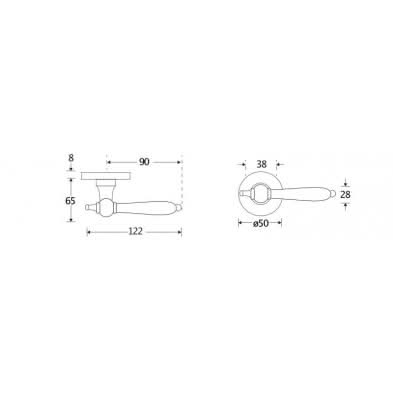 Artitec Deurkruk op rozet Barock/Vivo mat zwart