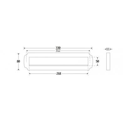 Artitec Brievenbus Briefplaat Art-Nouveau mat chroom