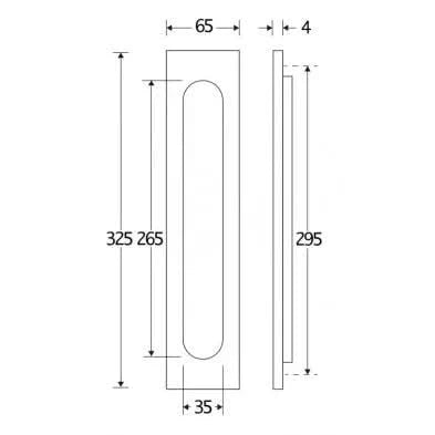 Artitec Brievenbus Briefplaat Verta geveerd mat chroom