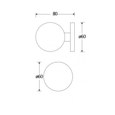 Artitec Mi Satori Voordeurknop Kogel 60mm mat zwart