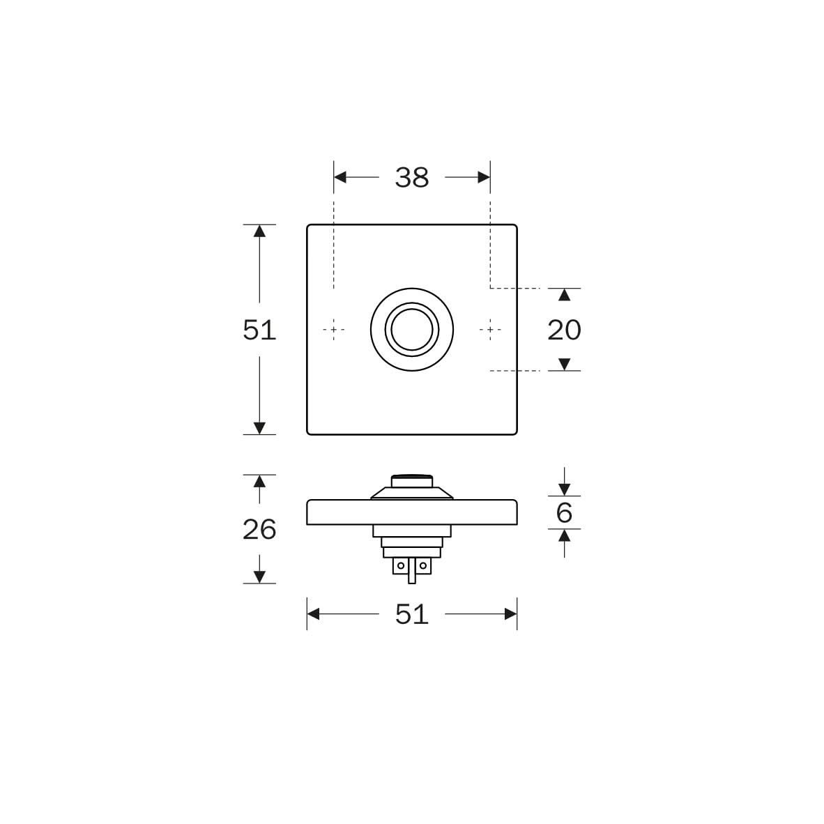 Artitec Mi Satori Beldrukker Bauhaus mat chroom