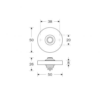 Artitec Mi Satori Beldrukker Vivo antiek chroom mat
