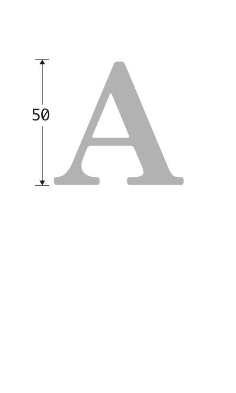 Artitec Mi Satori Huisletter Roman 50mm-A antiek chroom mat - Deurbeslag-expert