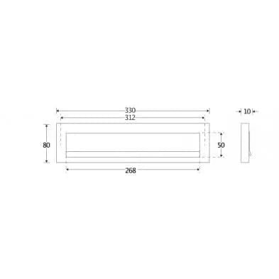 Artitec Brievenbus Briefplaat rechthoekig Mi Satori mat zwart