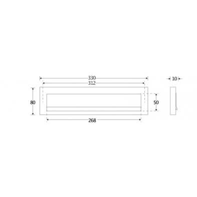 Artitec Brievenbus Briefplaat rechthoekig Mi Satori mat chroom