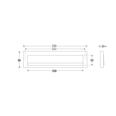Artitec Brievenbus Briefplaat rechthoekig Mi Satori glans chroom