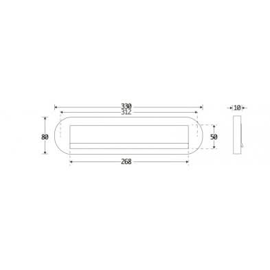 Artitec Brievenbus Briefplaat ovaal Mi Satori messing antiek
