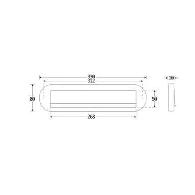 Artitec Brievenbus Briefplaat ovaal Mi Satori glans chroom