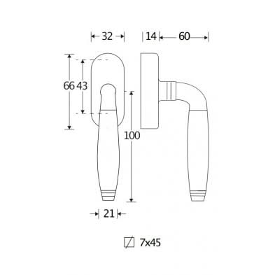 Artitec Mi Satori Draaikiepgarnituur Bonton ebben/Elegant messing ongelakt