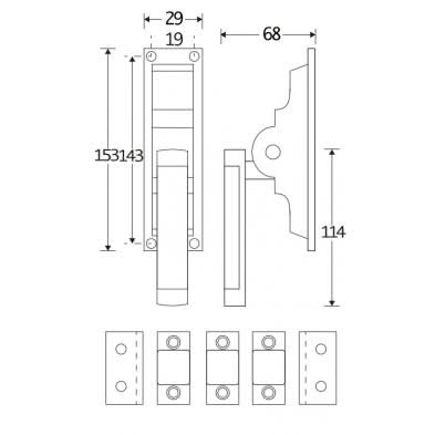 Artitec Mi Satori Set Pompespagnolet Dual glans nikkel 2500mm - Deurbeslag-expert