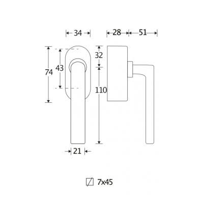 Artitec Mi Satori SKG3 Draaikiepgarnituur afsluitbaar Padania/Elegant glans nikkel