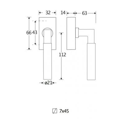 Artitec Mi Satori Draaikiepgarnituur Bauhaus messing antiek brons