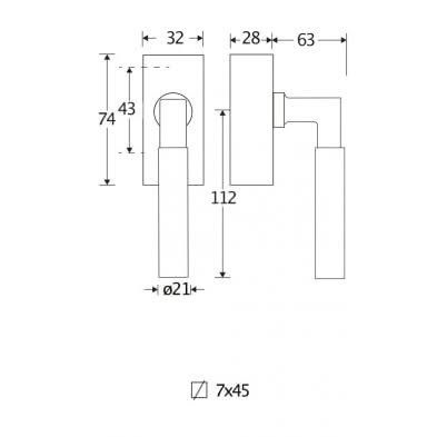 Artitec Mi Satori SKG3 Draaikiepgarnituur afsluitbaar Bauhaus ebben mat nikkel ongelakt