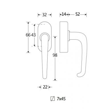 Artitec Mi Satori Draaikiepgarnituur Halfsabel/Elegant glans chroom