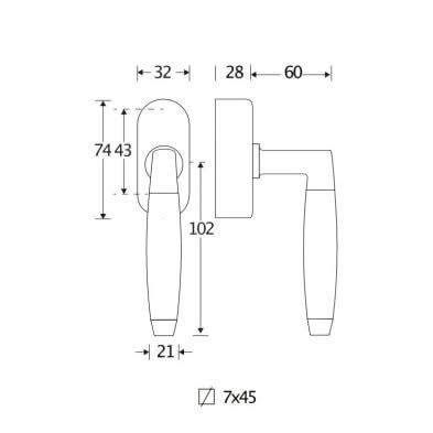 Artitec Mi Satori SKG3 Draaikiepgarnituur afsluitbaar Ton ebben/Elegant messing gelakt