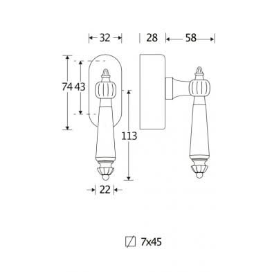 Artitec Mi Satori SKG3 Draaikiepgarnituur afsluitbaar Nouveau ebben/Elegant antiek nikkel