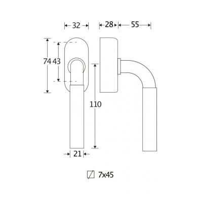 Artitec Mi Satori SKG3 Draaikiepgarnituur afsluitbaar Frankfurt/Elegant glans nikkel