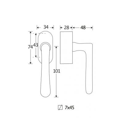 Artitec Mi Satori SKG3 Draaikiepgarnituur afsluitbaar Linea/Elegant mat nikkel ongelakt
