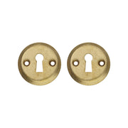 Intersteel rozet met sleutelgat schroefgat | Rond | Messing Getrommeld