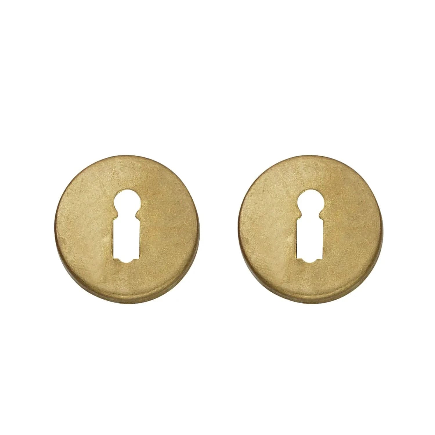 Intersteel | Rozet sleutelgat | Rond | Messing Getrommeld