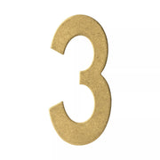 Huisnummer 3 150mm PVD Messing getrommeld