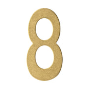 Intersteel Huisnummer 8 150mm PVD Messing Getrommeld