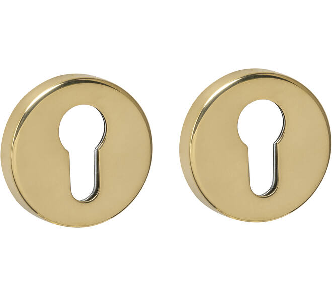 Intersteel Cilinderrozetten Verdekt ø53x9mm PVD Messingkleur