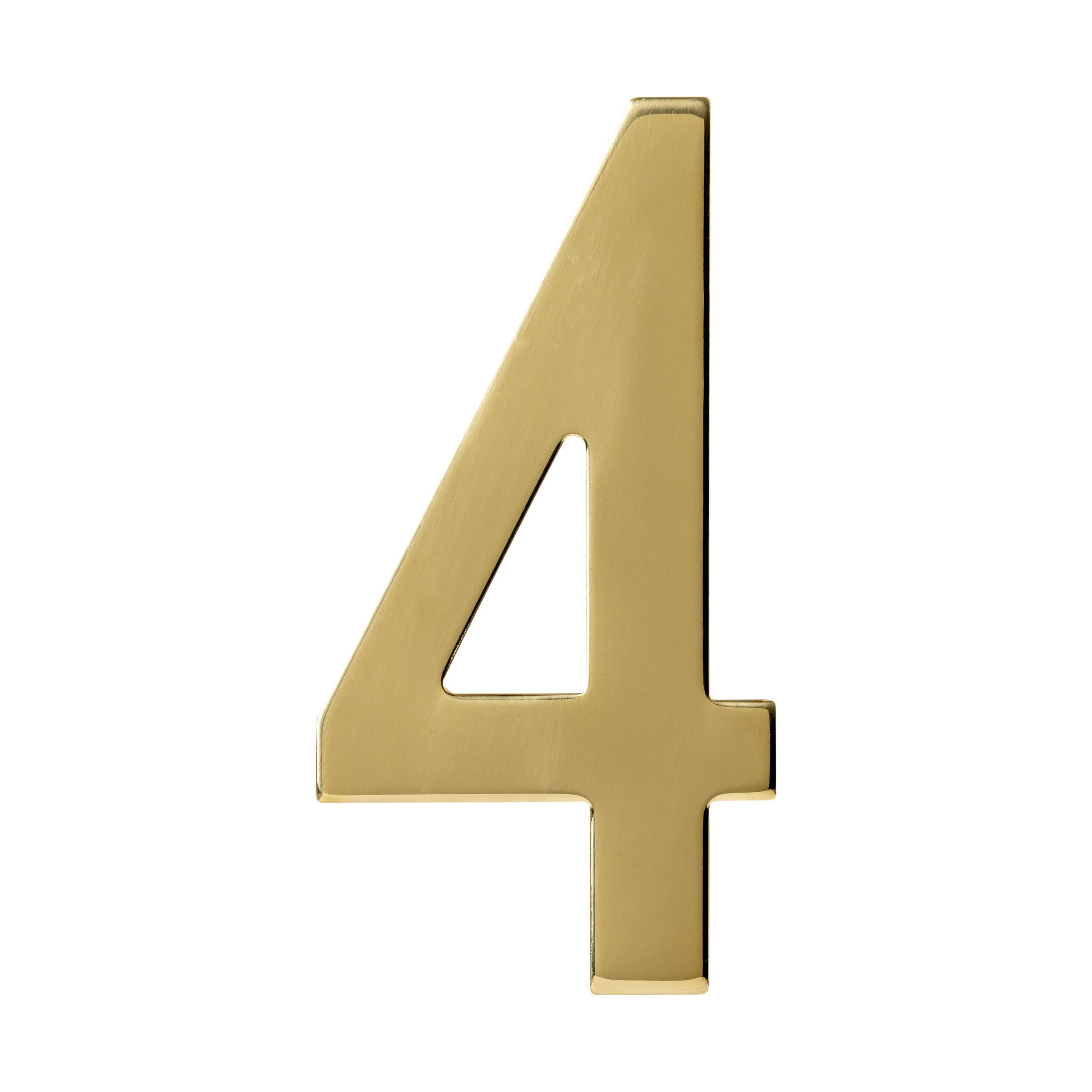 Intersteel Huisnummer 4 150mm PVD Messingkleur